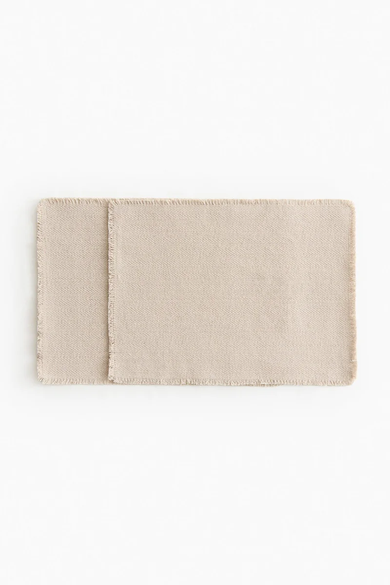 اتش اند ام طقم مفارش أطباق من مزيج الجوت - قطعتين